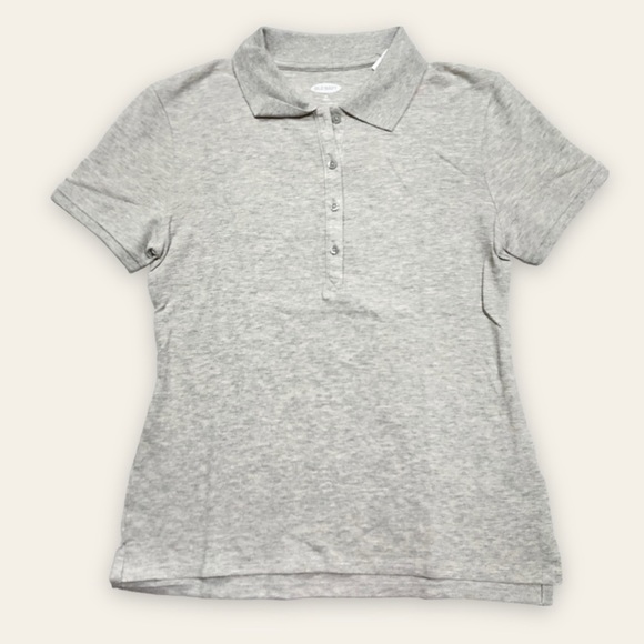 NWT Old Navy Gray Uniform Pique Polo Size XS Petite - Picture 1 of 5